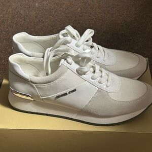 Michael Kors Cream and Silver Women's Sneakers